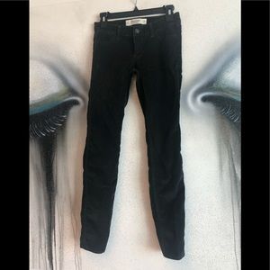 Abercrombie Black/Green Velvet Pants.